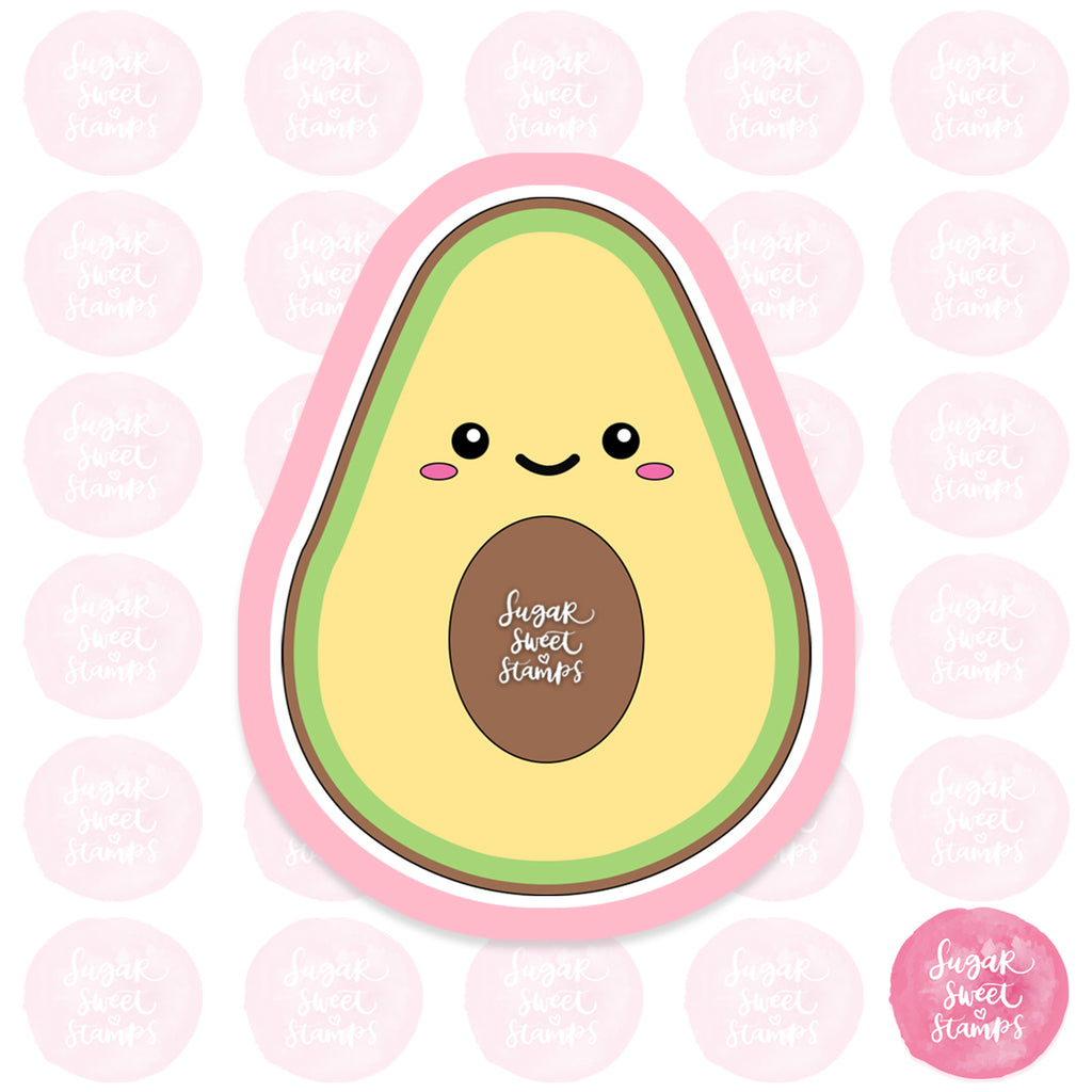 Custom Avocado Cookie Cutter by Sugar Sweet Stamps. Make cookies shaped like avocadoes!