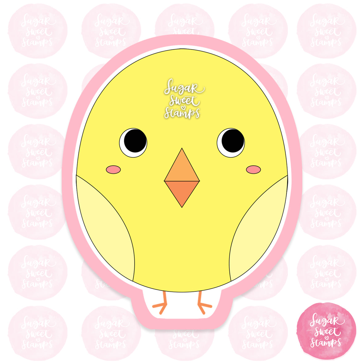 Custom Baby Chick Cookie Cutter by Sugar Sweet Stamps. Make cookies shaped like cute baby chicks!