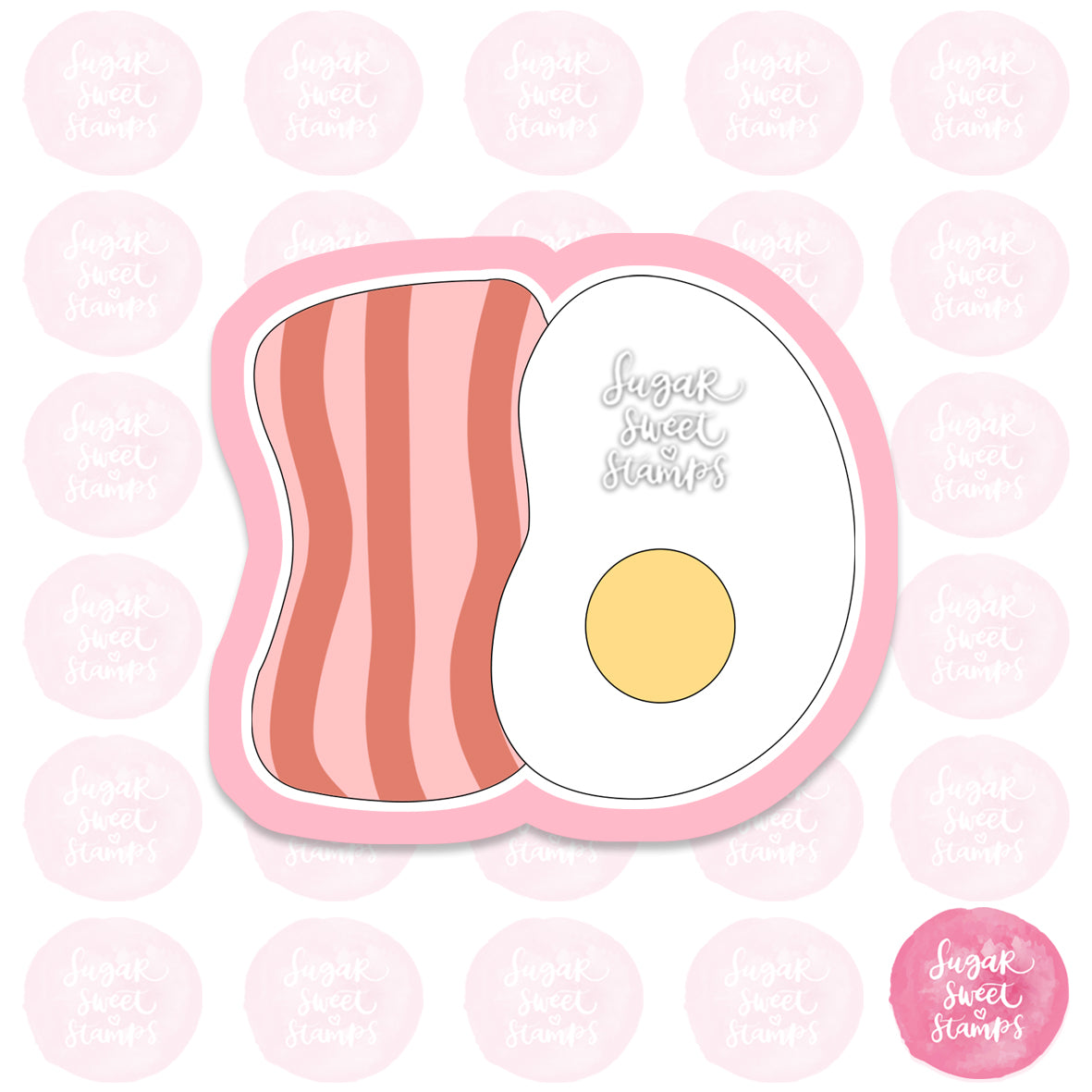 bacon and eggs food breakfast custom 3d printed cookie cutter