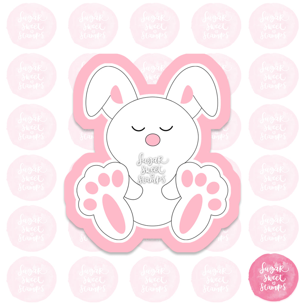 bunny rabbit feet easter animal custom 3d printed cookie cutter