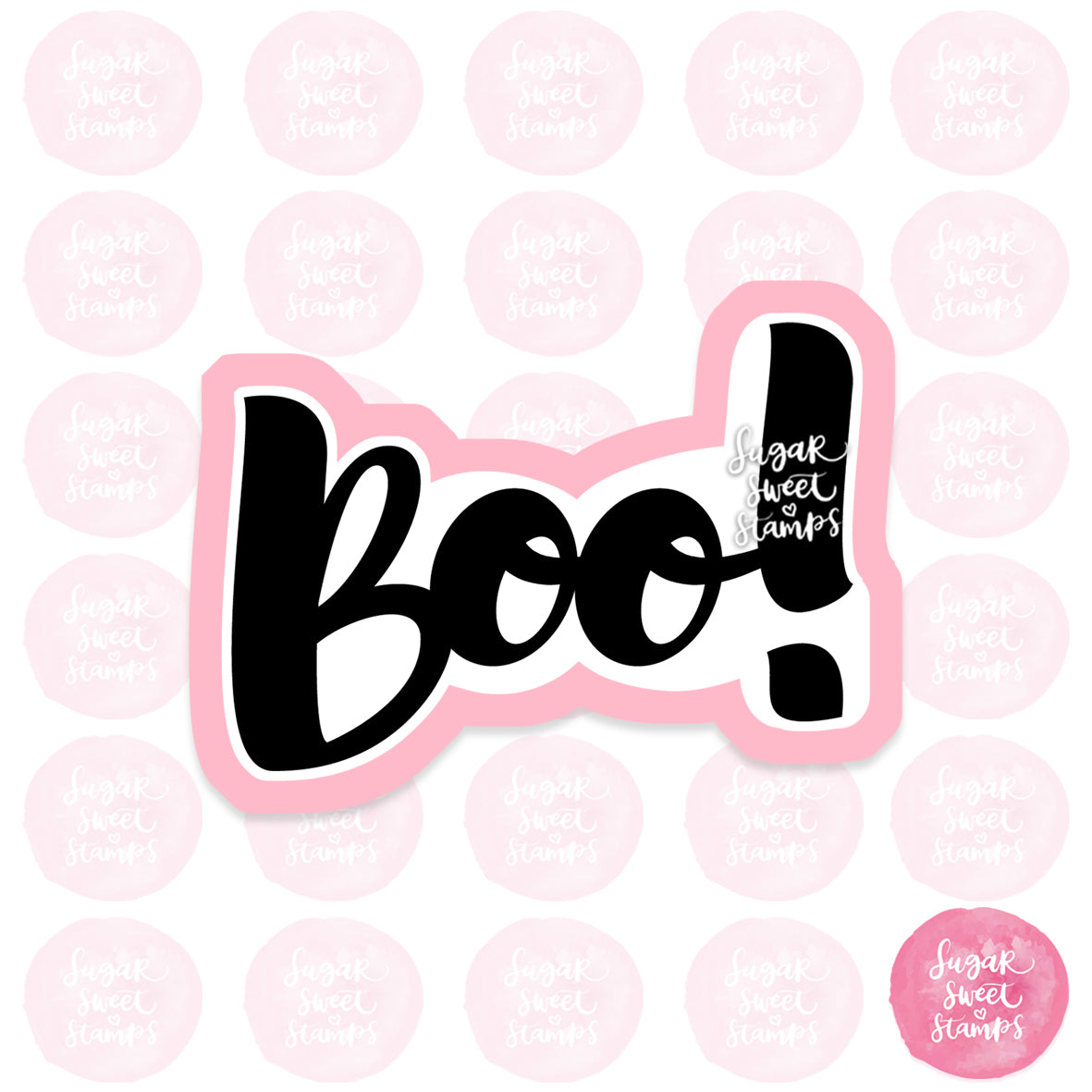 boo wording lettering halloween custom 3d printed cookie cutter