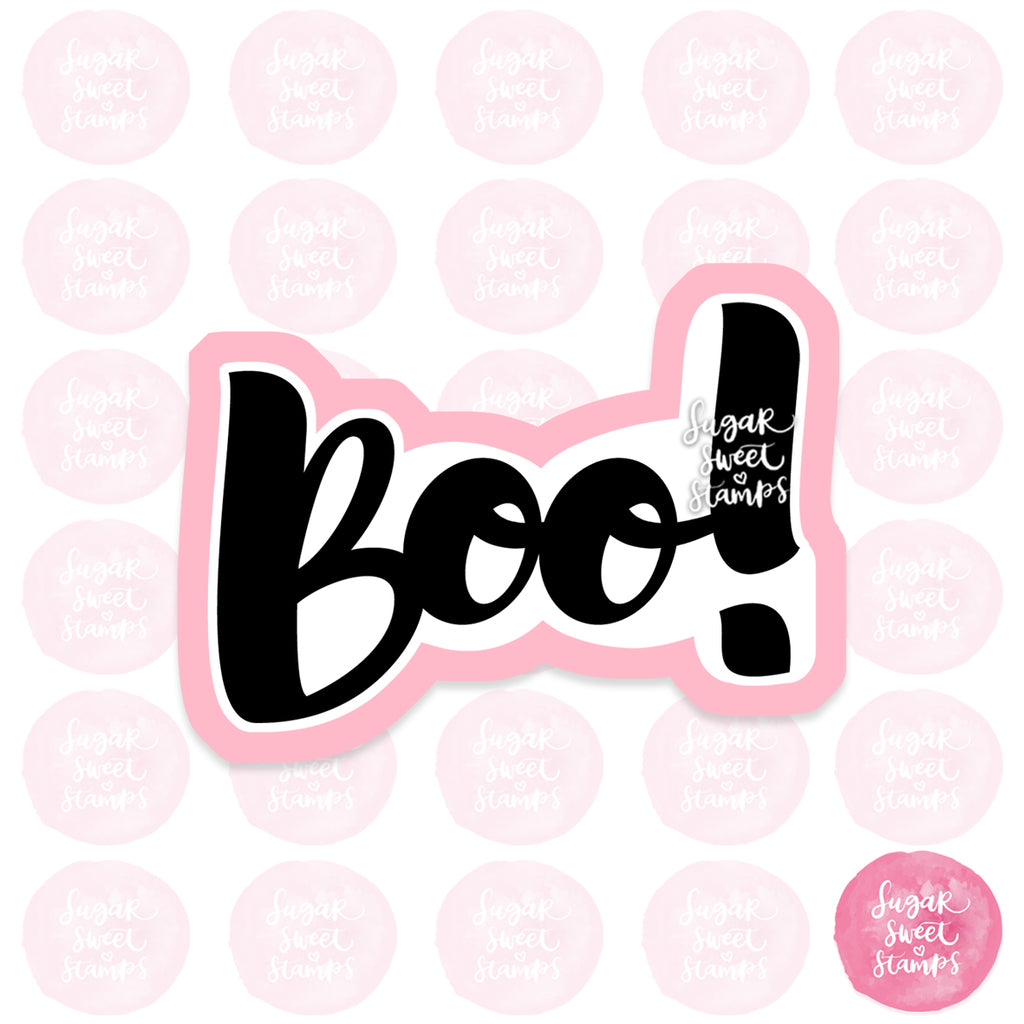 boo wording lettering halloween custom 3d printed cookie cutter