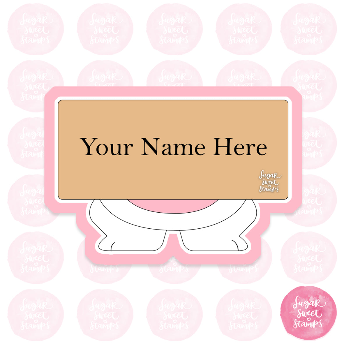 easter bunny rabbit name plaque place card custom 3d printed cookie cutter