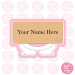 Load image into Gallery viewer, easter bunny rabbit name plaque place card custom 3d printed cookie cutter
