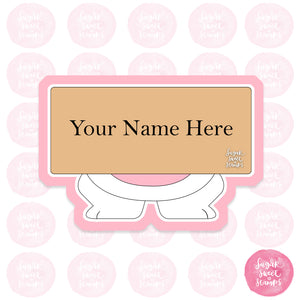 easter bunny rabbit name plaque place card custom 3d printed cookie cutter