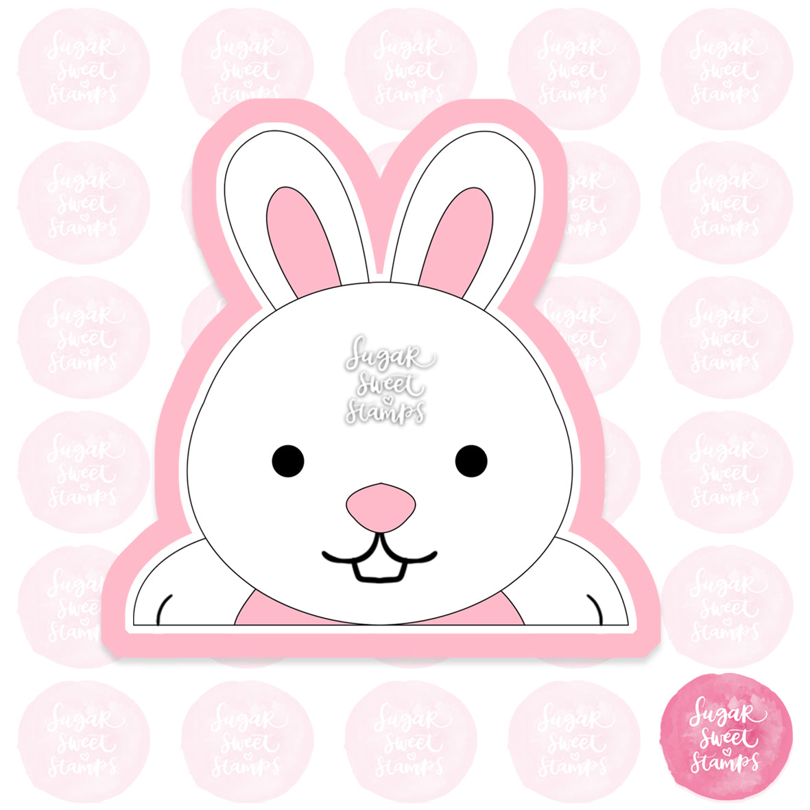 easter bunny rabbit name plaque place card custom 3d printed cookie cutter