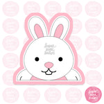 Load image into Gallery viewer, easter bunny rabbit name plaque place card custom 3d printed cookie cutter
