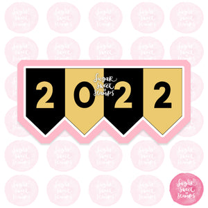new year's eve party decoration bunting banner 2022 celebrate celebration party custom 3d printed cookie cutter