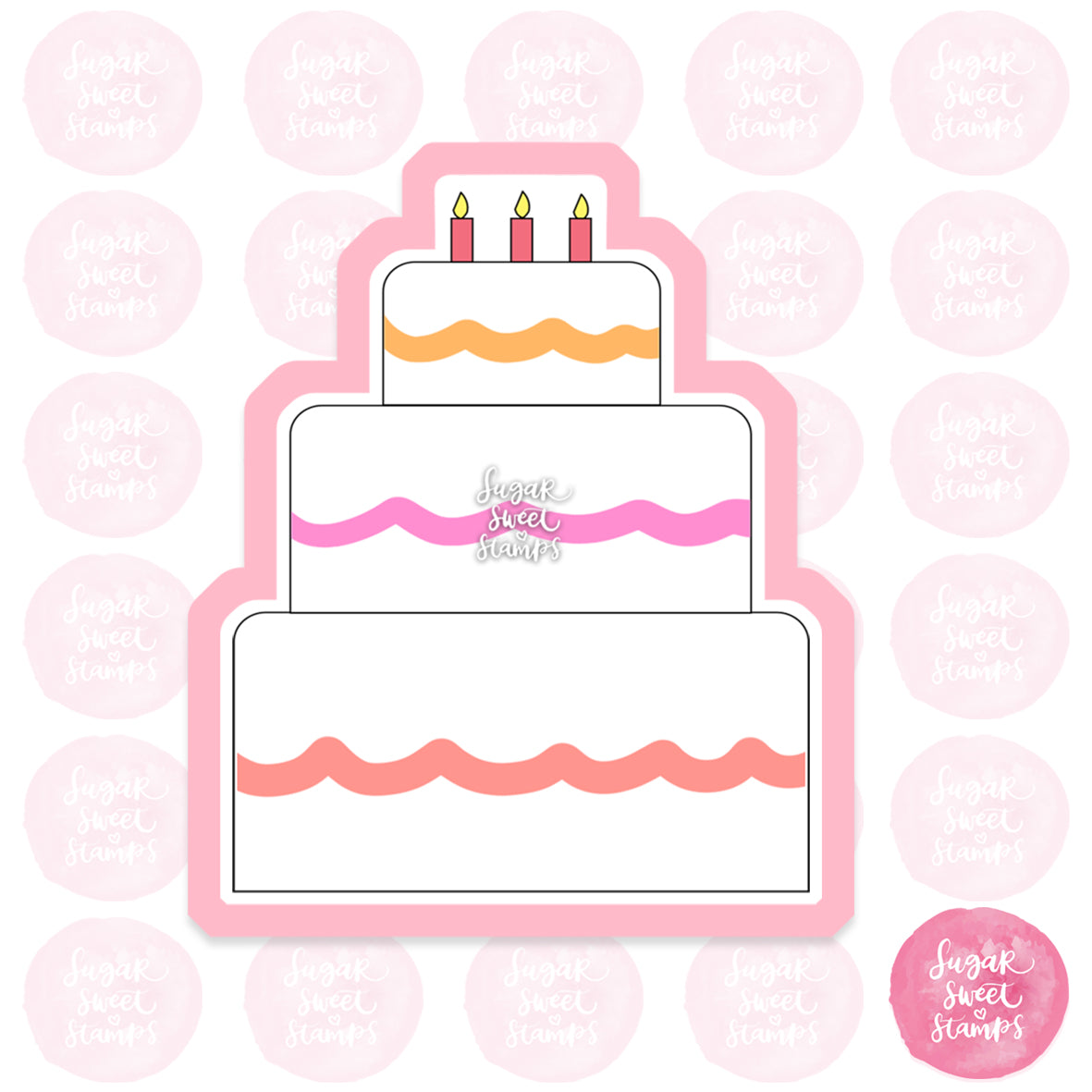 birthday cake celebration party custom 3d printed cookie cutter