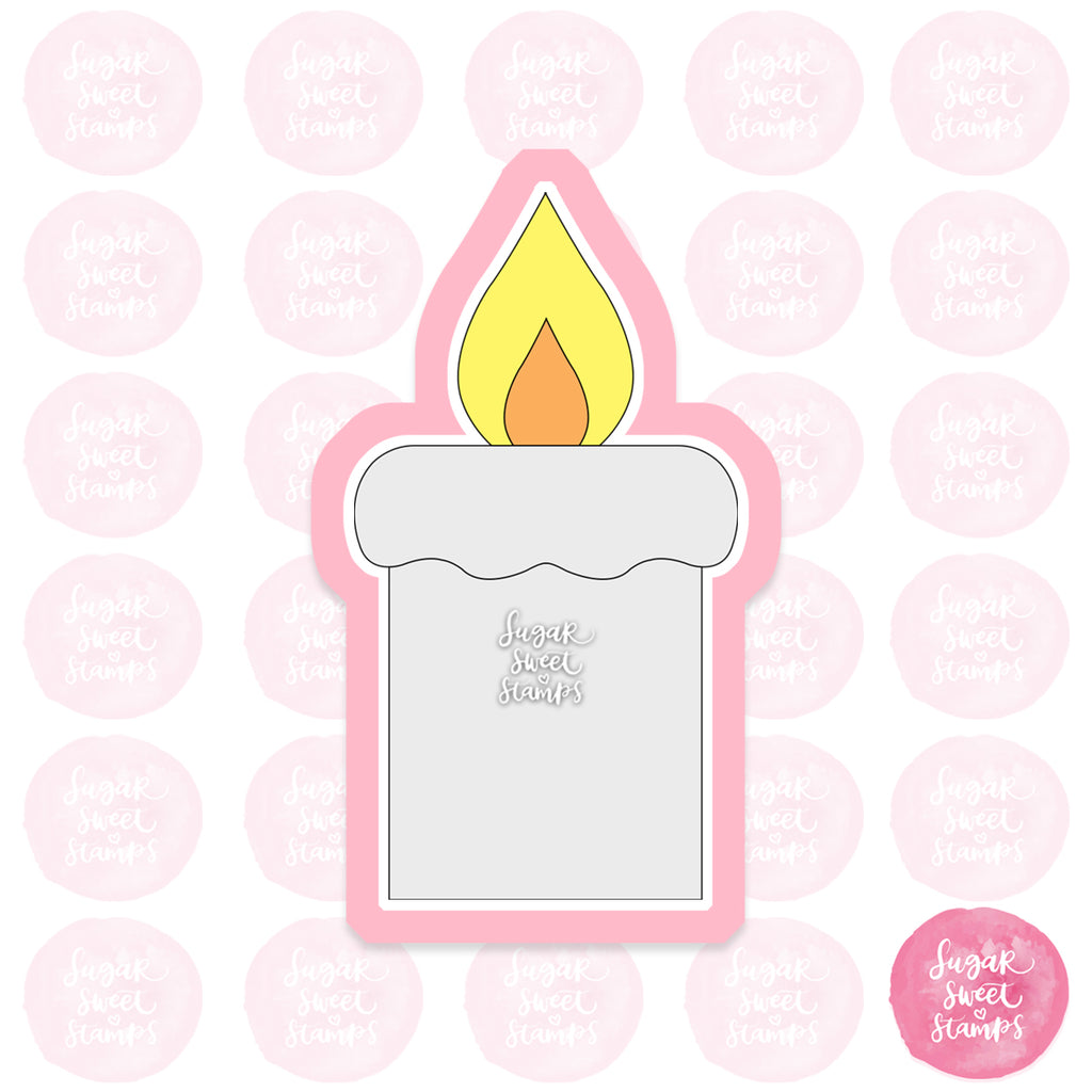 candle light fire celebration birthday custom 3d printed cookie cutter