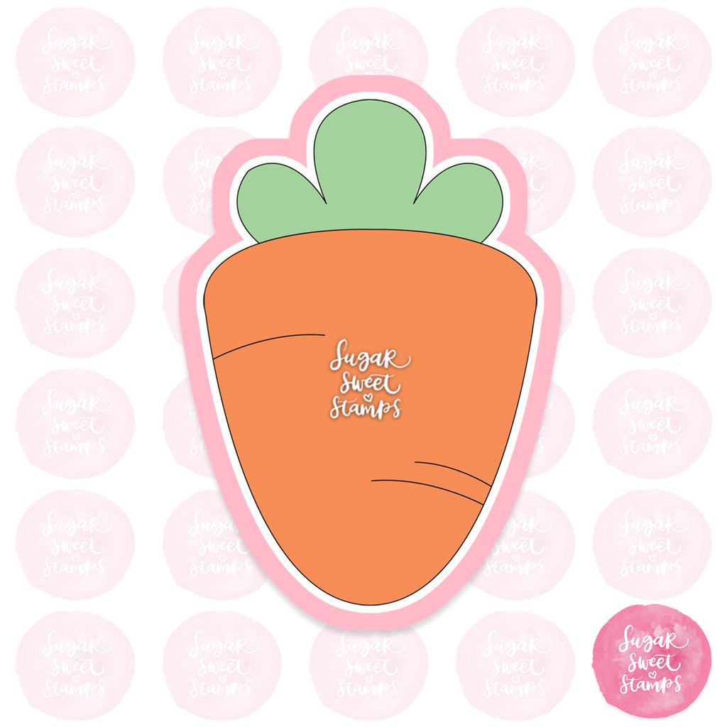 chubby cute carrot vegetable farm 3d printed custom cookie cutter