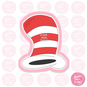 dr seuss story book cat in the hat custom 3d printed cookie cutter
