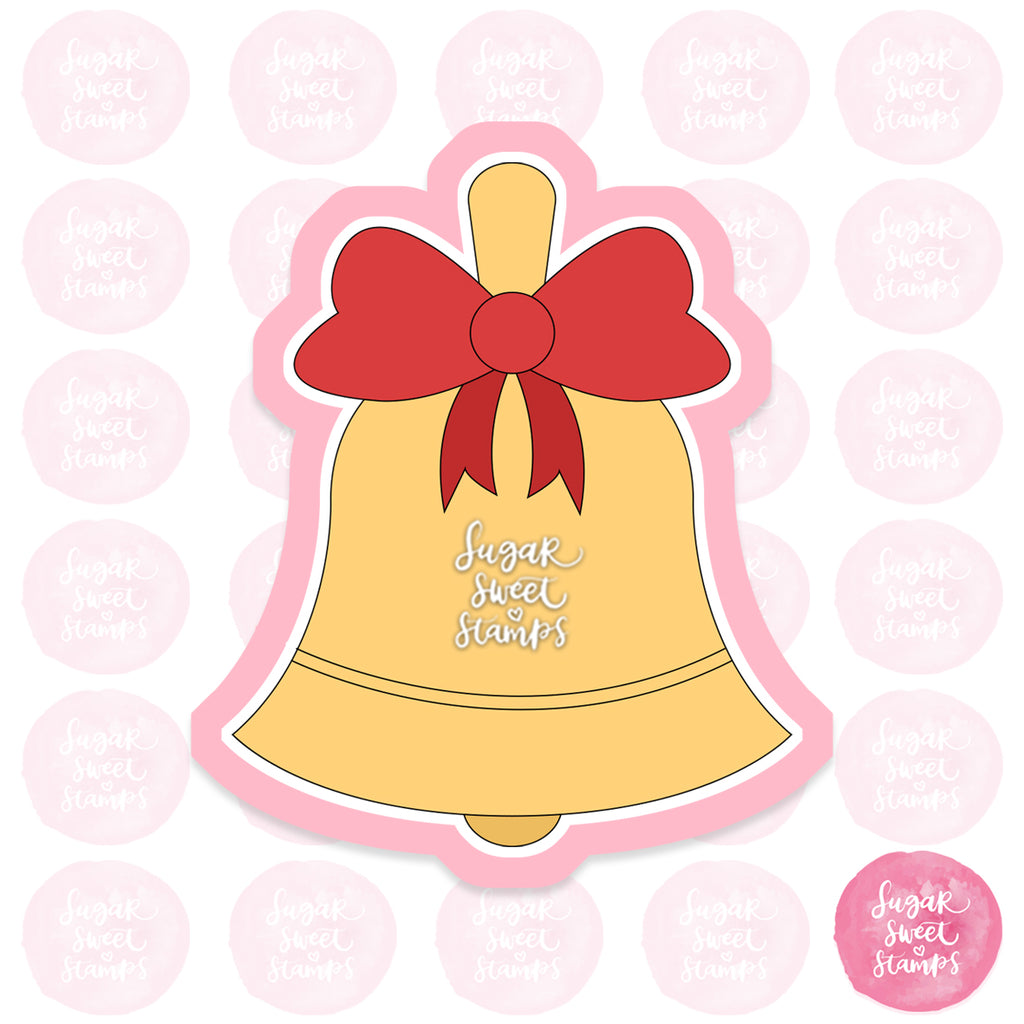 jingle bells christmas xmas winter december ribbon custom 3d printed cookie cutter