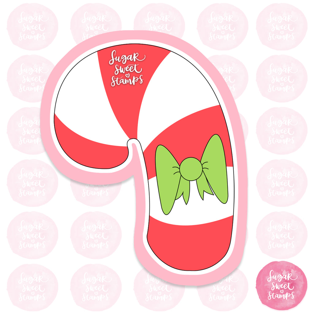 candy cane peppermint sweets xmas christmas food custom 3d printed cookie cutter