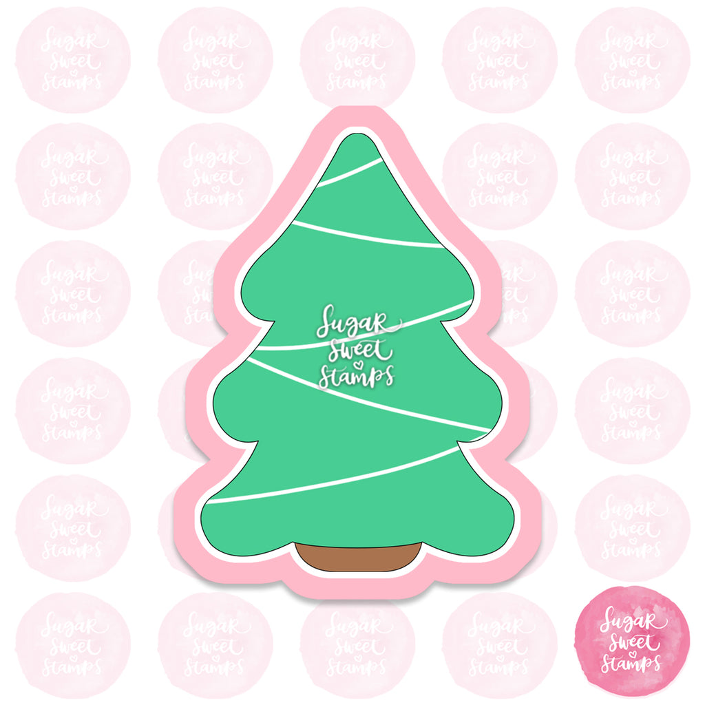 chubby pine tree christmas xmas custom 3d printed cookie cutter