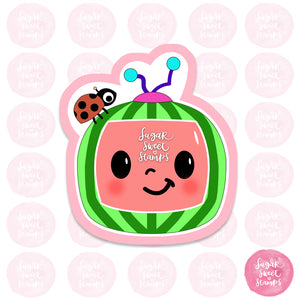 cute cocomelon cartoon watermelon custom 3d printed cookie cutter