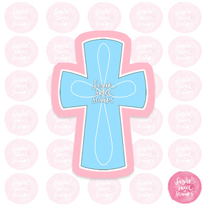 christian religion church communion cross custom 3d printed cookie cutter