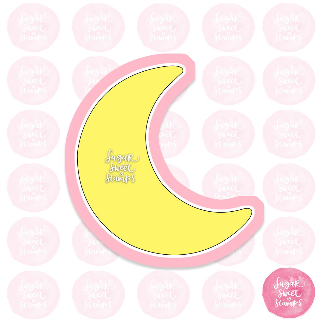 crescent moon night sky star shape custom 3d printed cookie cutter