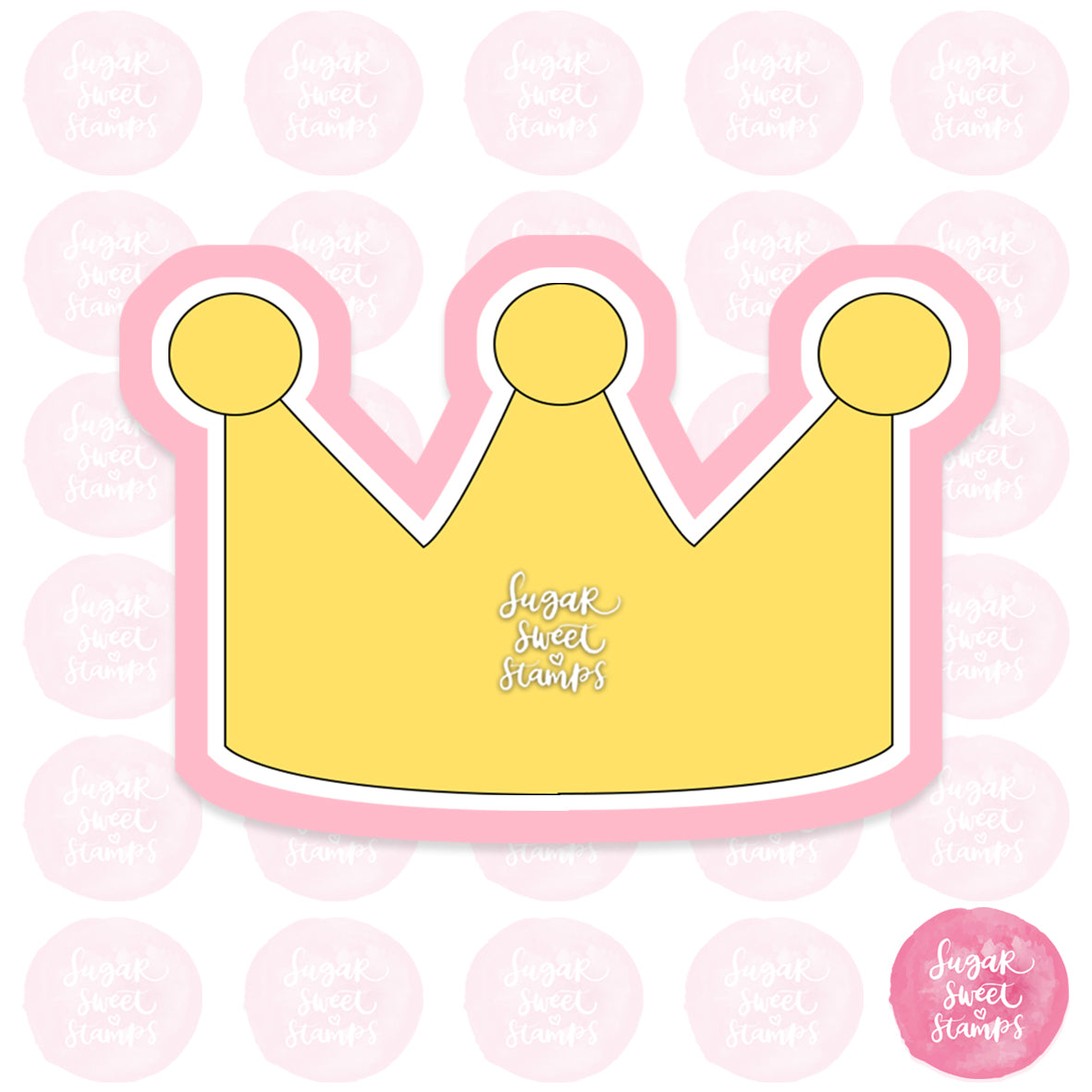 king queen crown royalty fancy custom 3d printed cookie cutter