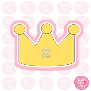 king queen crown royalty fancy custom 3d printed cookie cutter