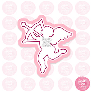 Cupid Silhouette Valentines Day custom 3d printed cookie cutter