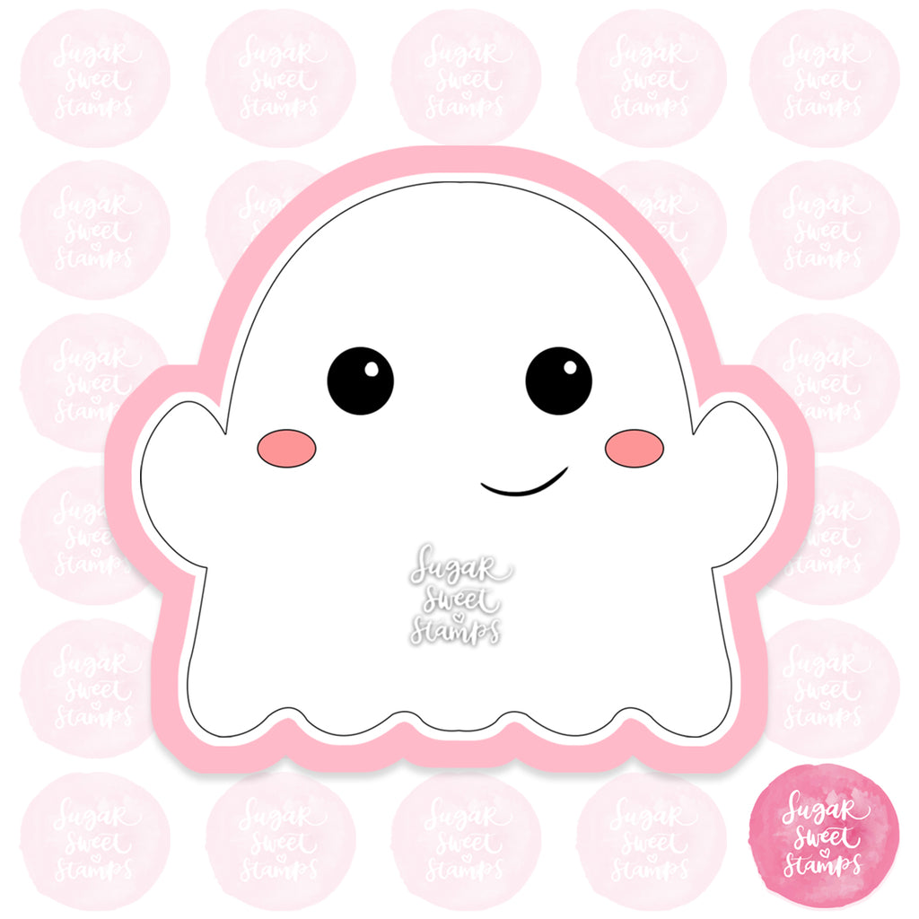 ghost spirit spooky spook scare halloween cute custom 3d printed cookie cutter