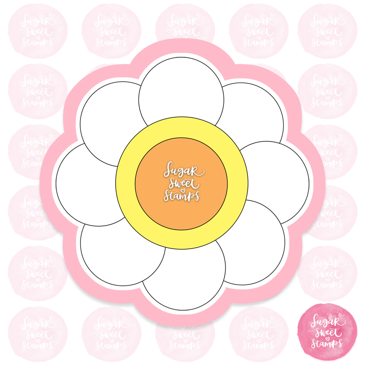 daisy nature flower custom printed 3d cookie cutter