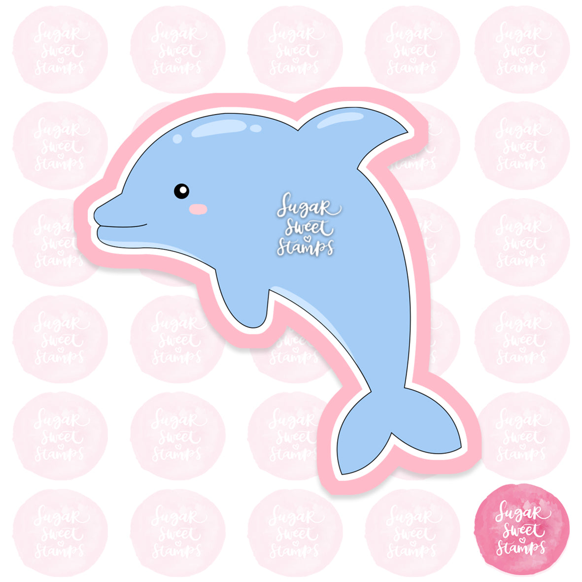 sea creature marine life ocean dolphin porpoise custom 3d printed cookie cutter