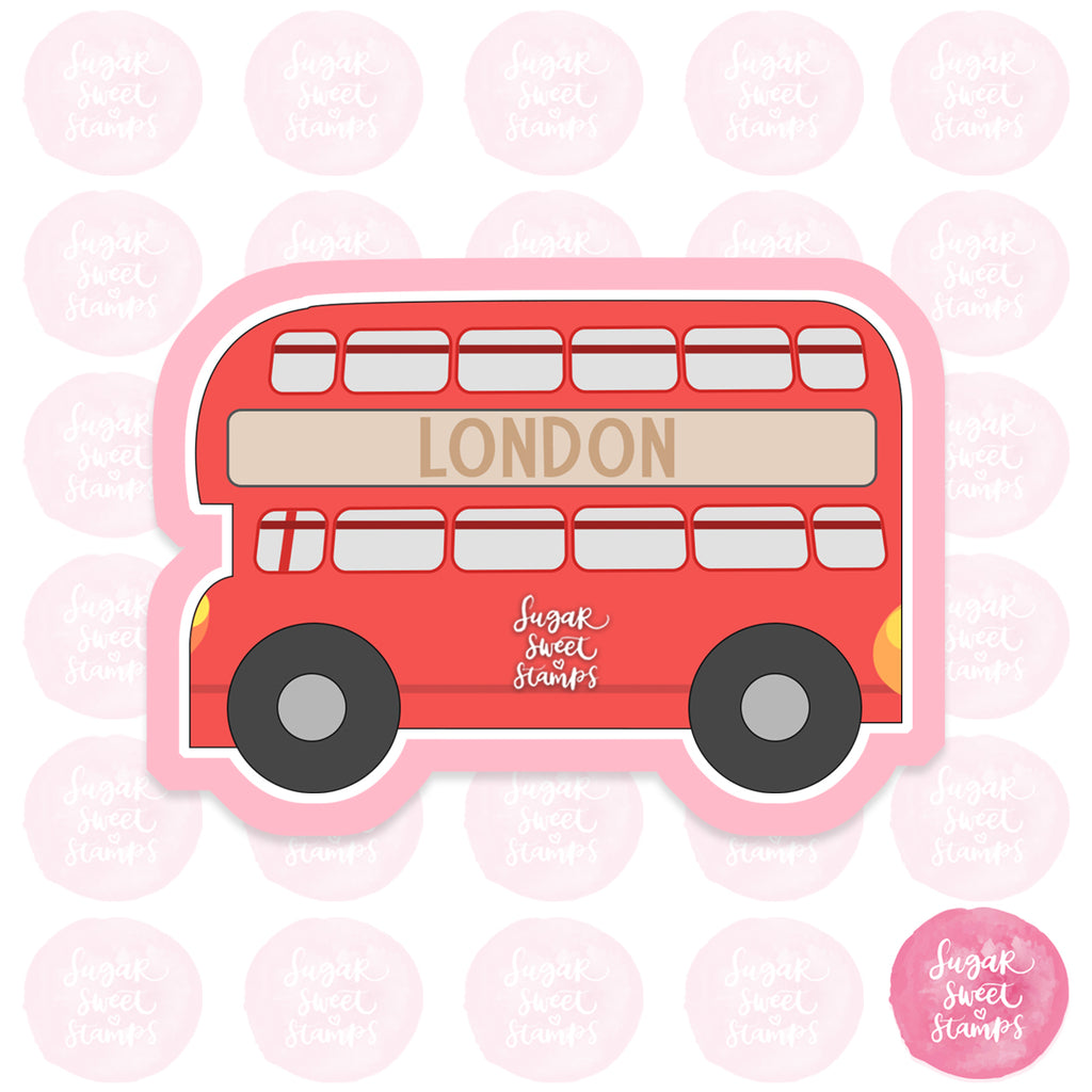 england london double decker bus public transport vehicle van car custom 3d printed cookie cutter
