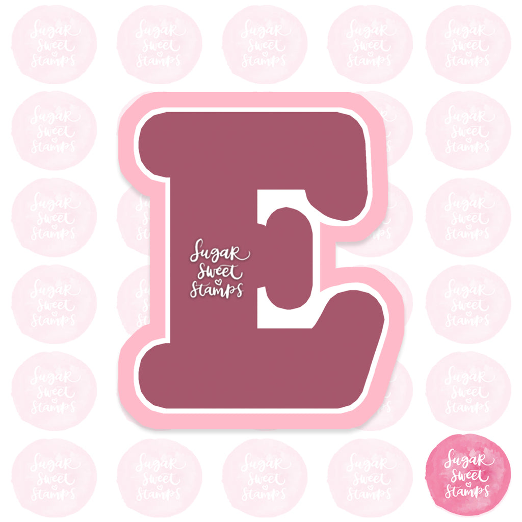 alphabet wording word letter e phrase custom 3d printed cookie cutter