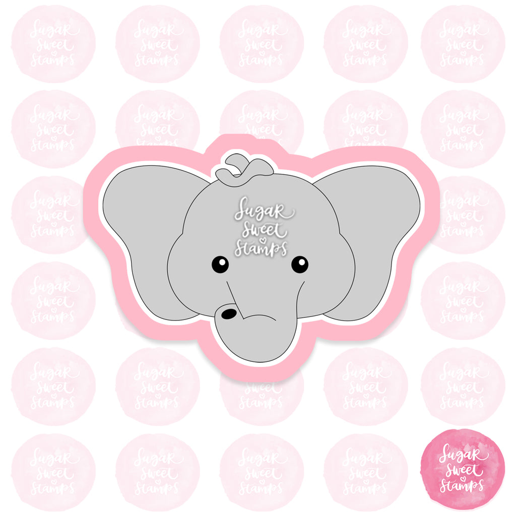 baby elephant animal custom 3d printed cookie cutter