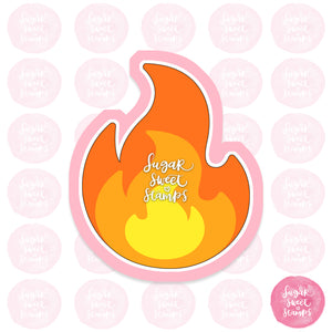 fire flame emoji lit fam hype phone emoticon custom 3d printed cookie cutter