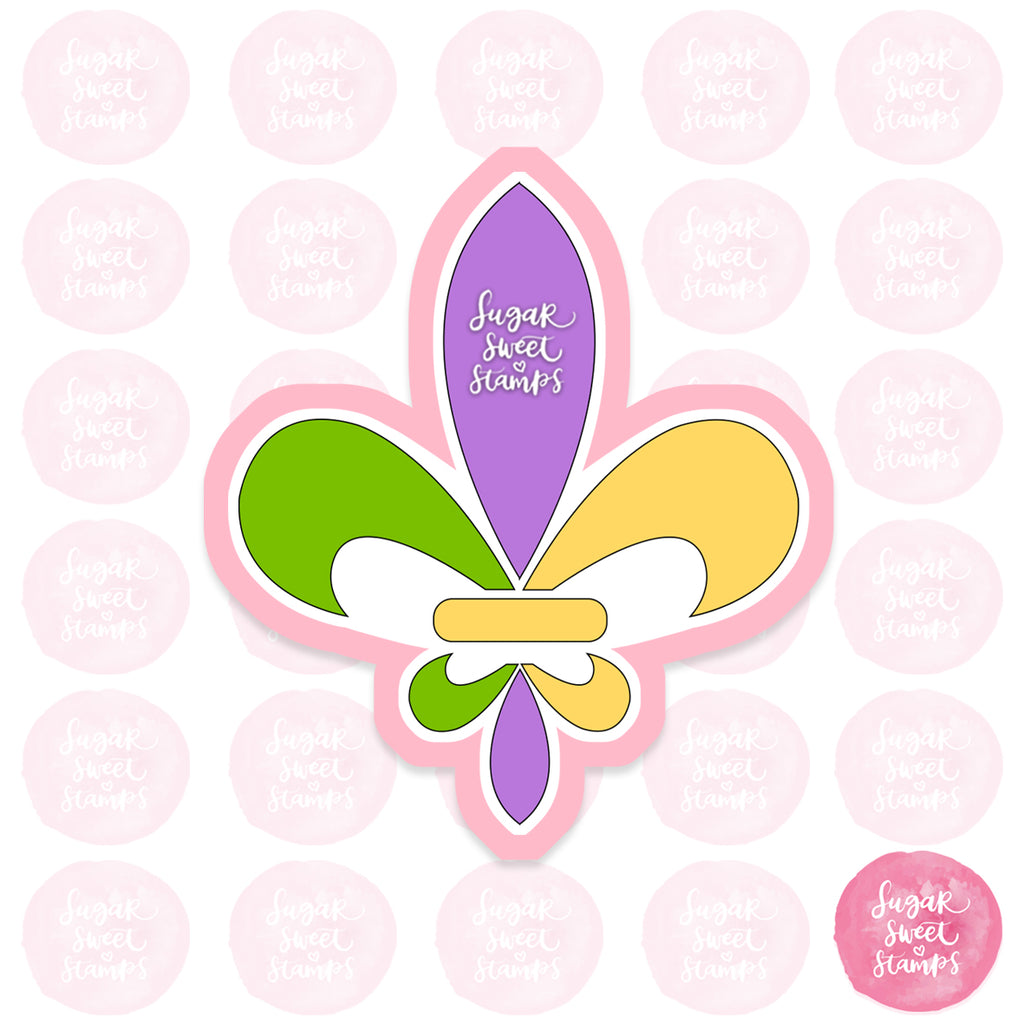 fleur de lis symbol emblem mardis gras custom 3d printed cookie cutter