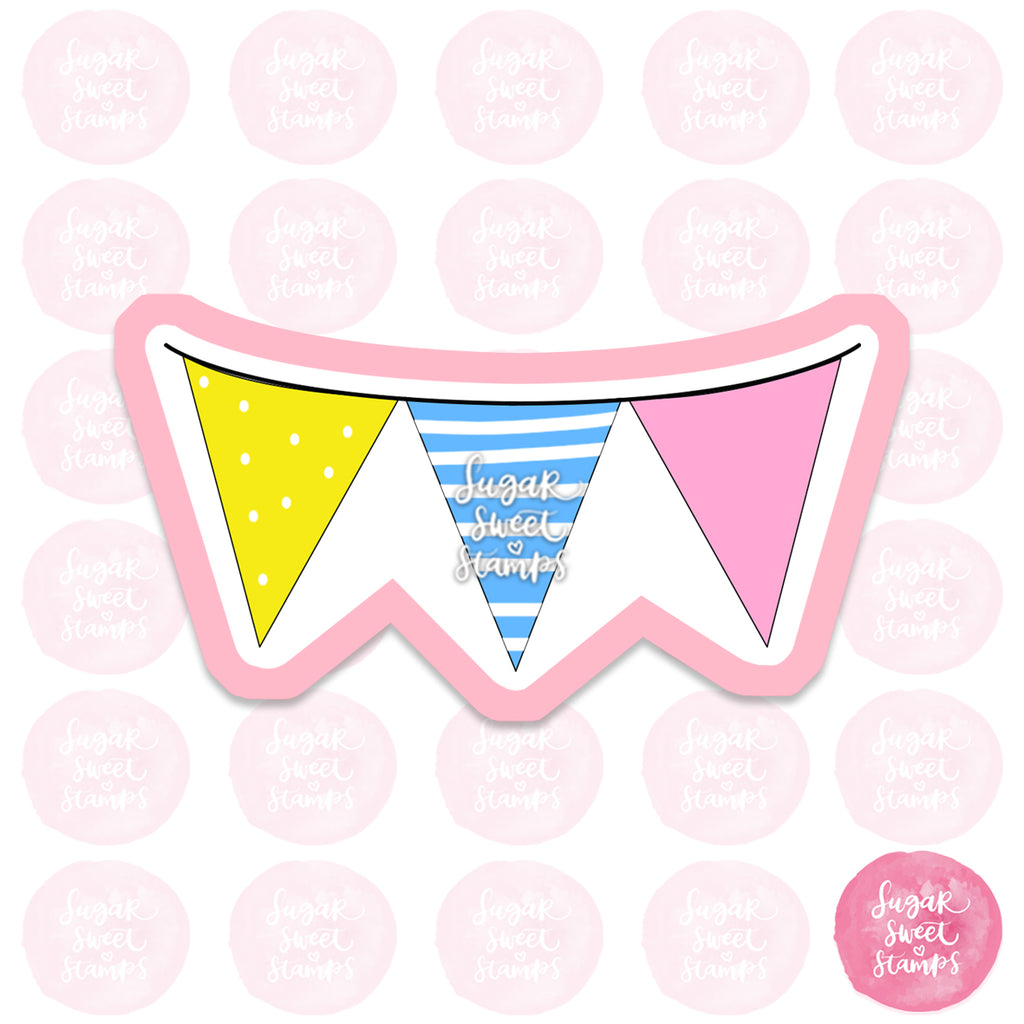 garland banner party holiday decoration celebration custom 3d printed cookie cutter