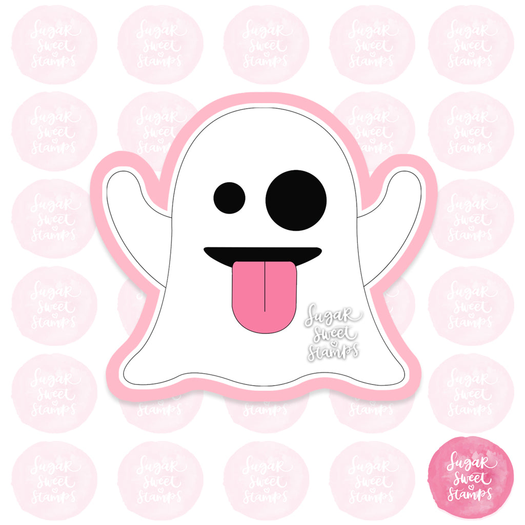 spooky ghost halloween emoji funny custom 3d printed cookie cutter