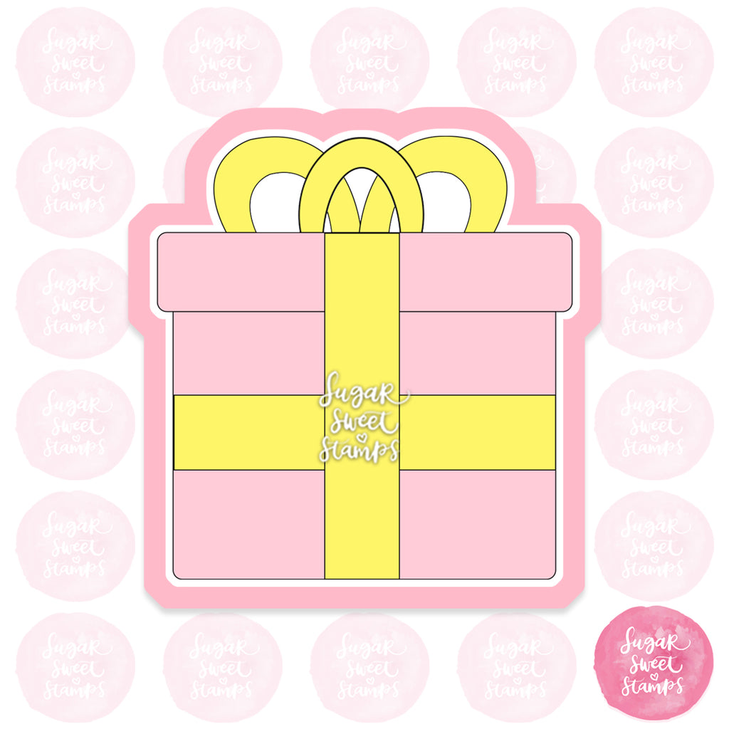 christmas birthday gift box present custom 3d printed cookie cutter