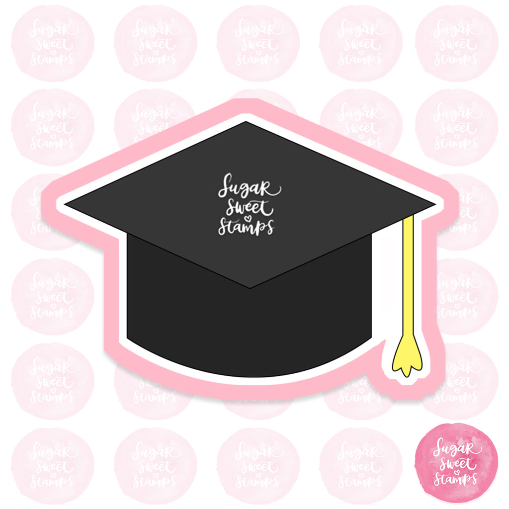 graduation hat college school university high school custom 3d printed cookie cutter
