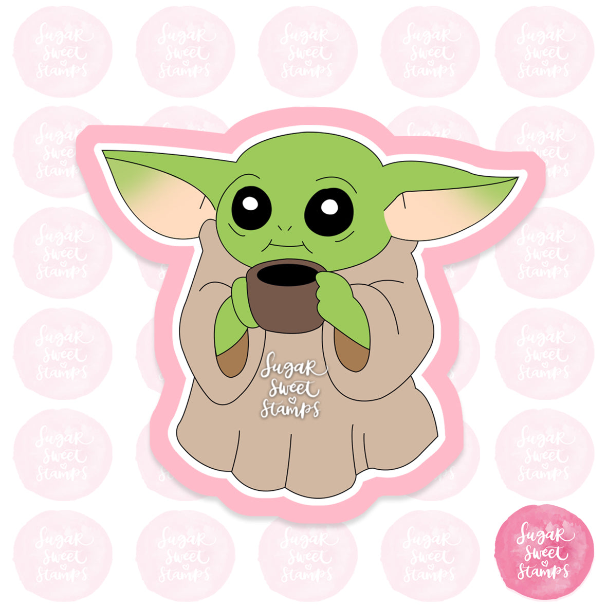 baby yoda grogu mandalorian star wars alien cute custom 3d printed cookie cutter