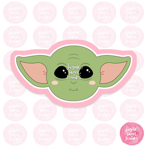 sci fi star wars the mandalorian baby yoda grogu cute alien custom 3d printed cookie cutter