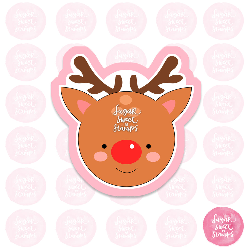 cute happy cartoon reindeer animal custom 3d printed christmas cookie cutters