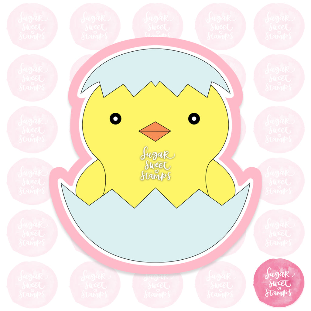 cute hatched chick custom 3d printed cookie cutter