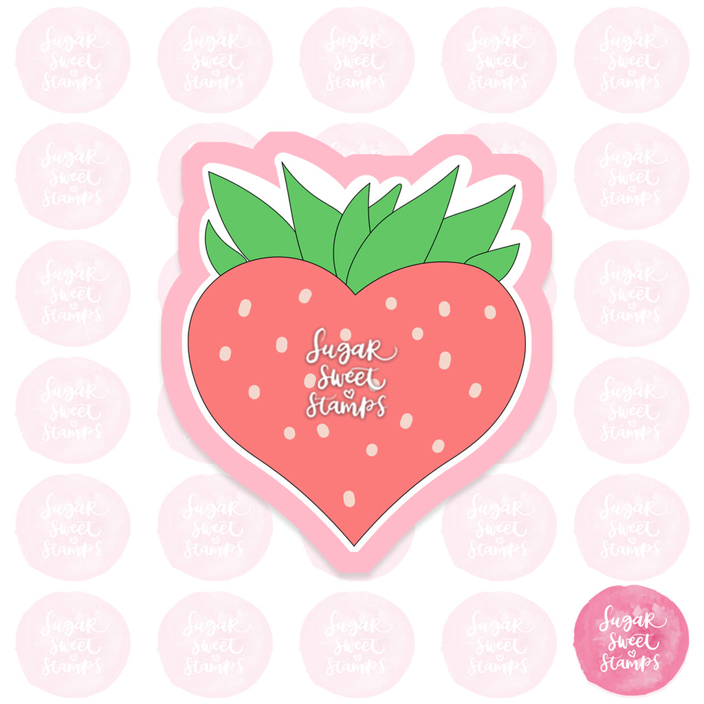 spring heart shaped fruit strawberry custom 3d printed cookie cutter