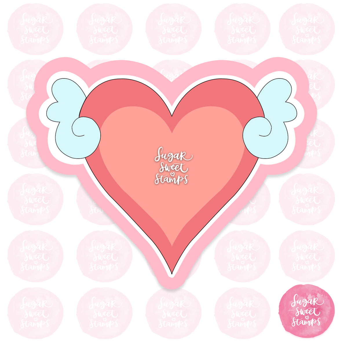Heart With Mini Wings Cookie Cutter