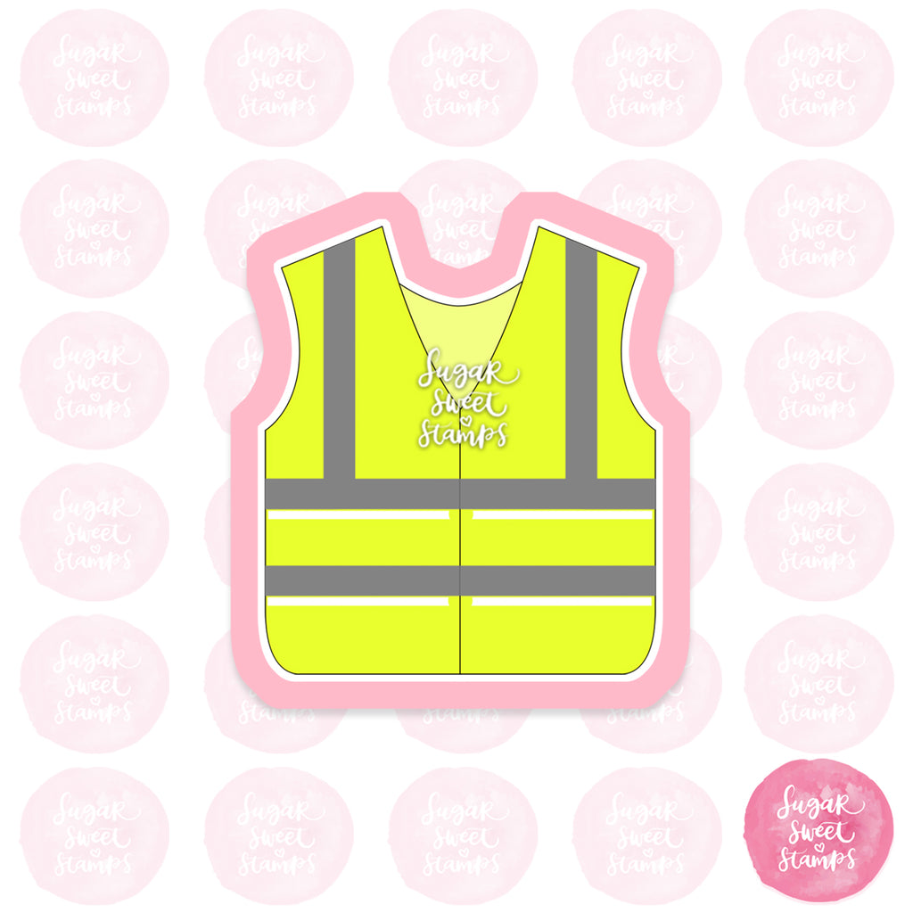high vis vest roadwork construction building repair trade tradesmen tradie safety custom 3d printed cookie cutter