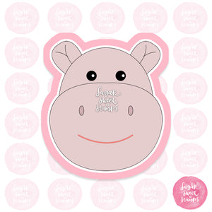 wild savannah sub-saharan sahara hippopotamus hippo cute animal creature custom 3d printed cookie cutter