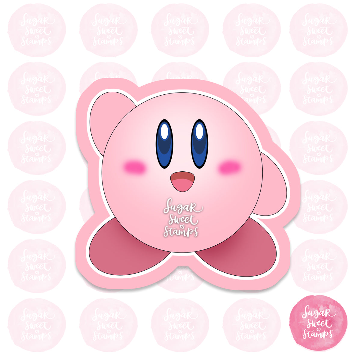 hungry pink ball creature video game character pop culture kirby pink custom 3d printed cookie cutter