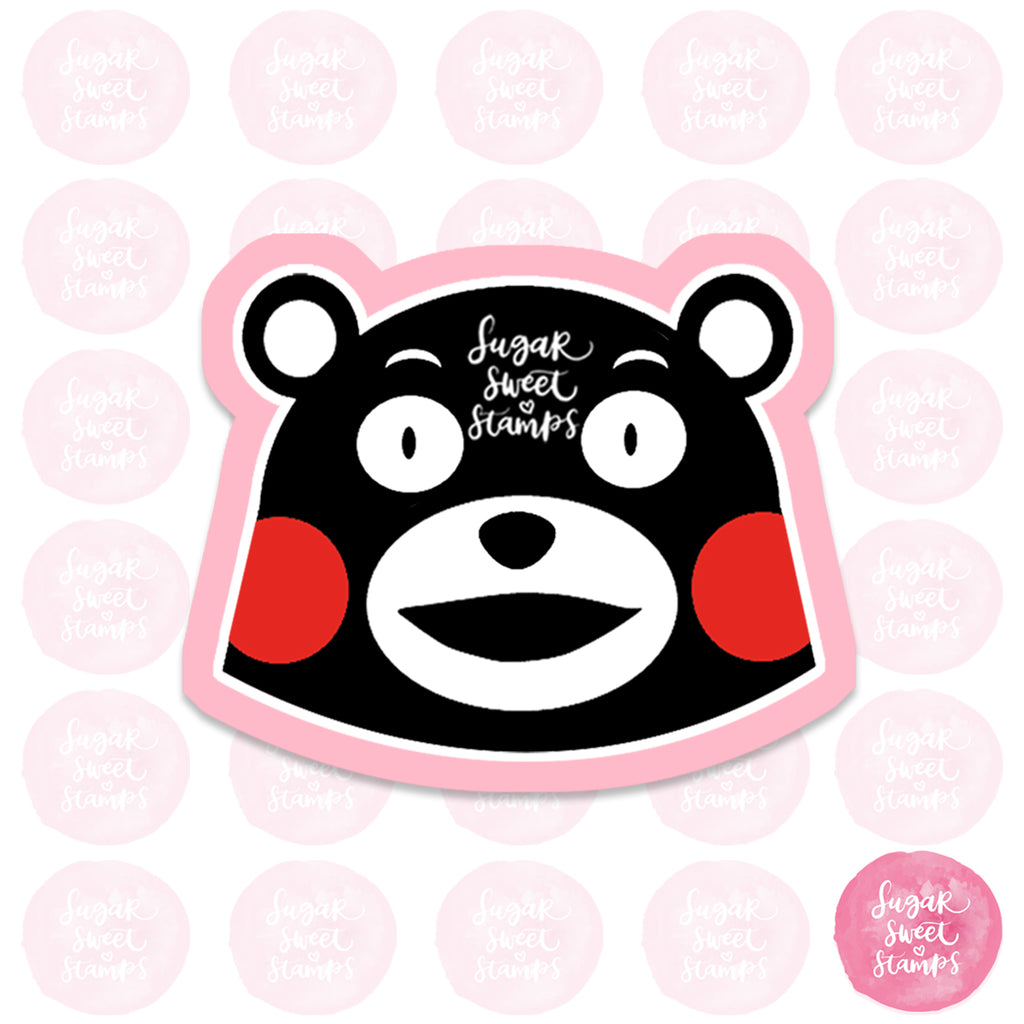 kumamon japanese kyushu bear mascot cute pop culture icon custom 3d printed cookie cutter