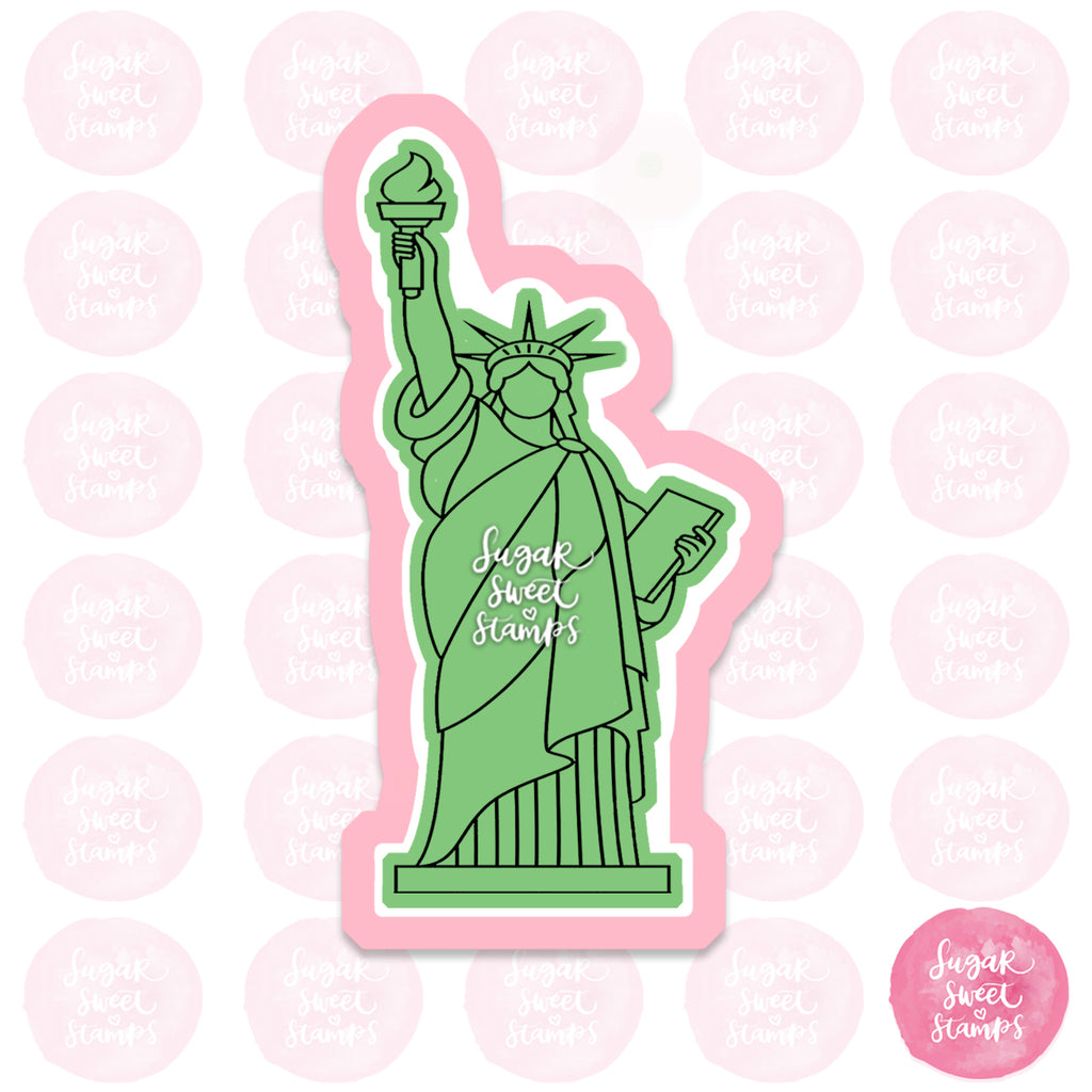 statue of liberty building new york america custom 3d printed cookie cutter