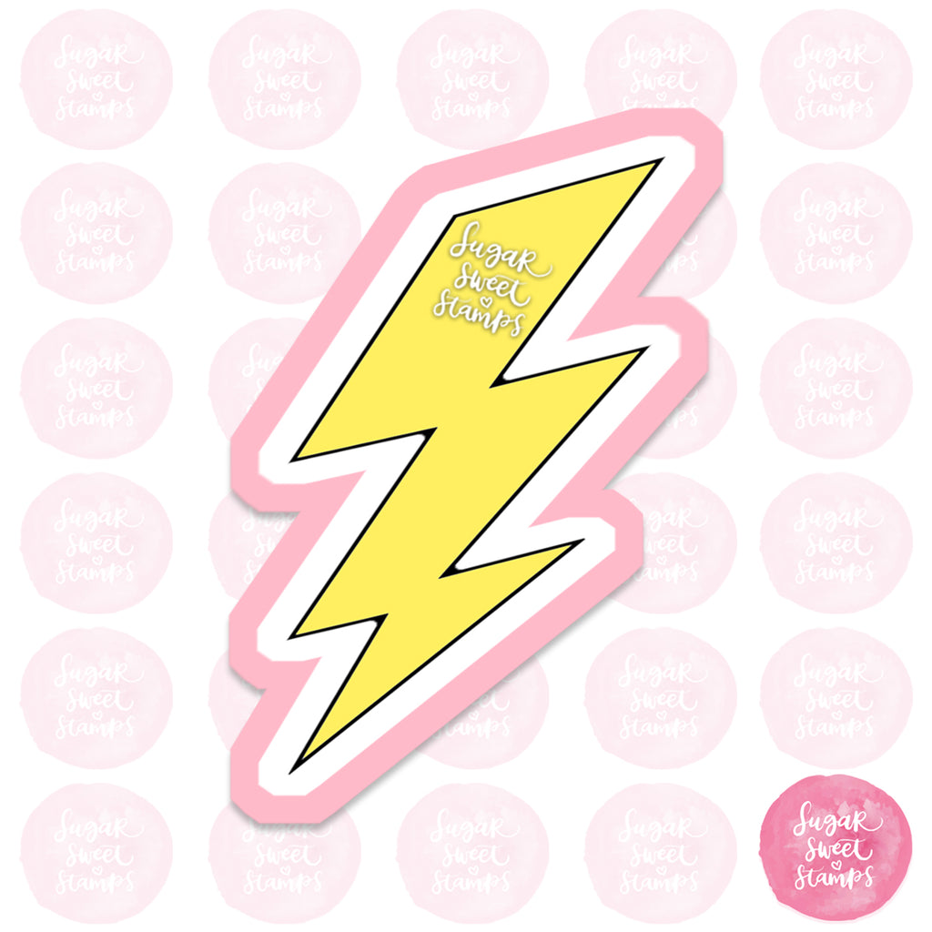 rock and roll lightning bolt thunder weather superhero the flash electricity custom 3d printed cookie cutter