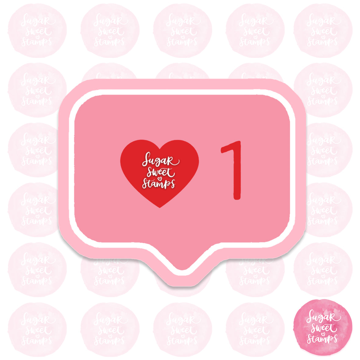 likes dislike social media instagram heart pink cute custom 3d printed cookie cutter
